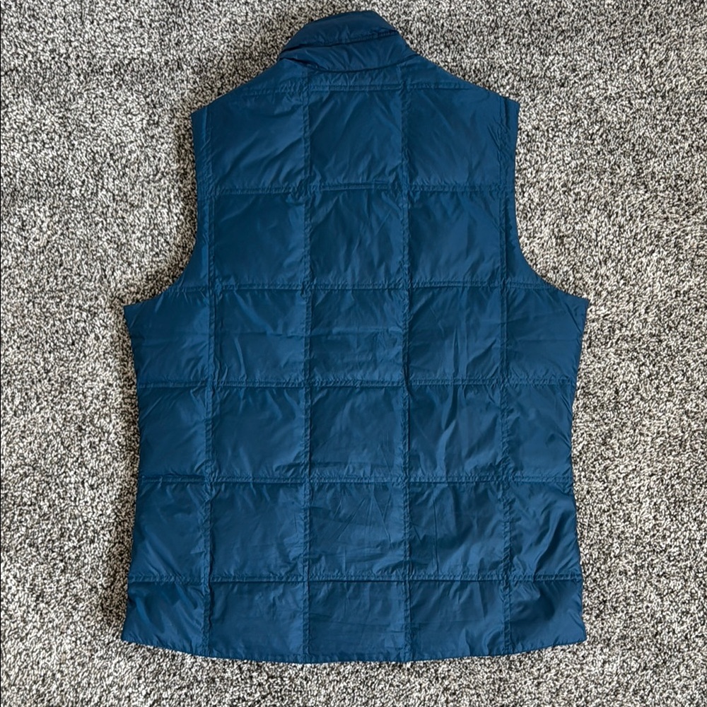 Obermeyer Blue and Black Quilted Vest with High Collar - Picture 2 of 3